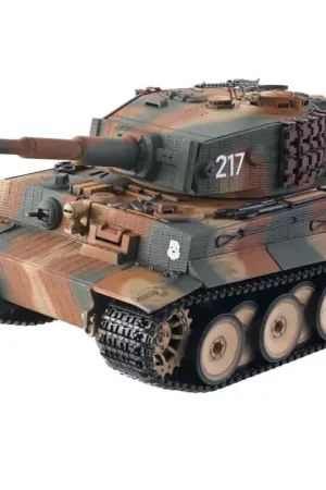Rechtstreeks Van De Fabrikant Taigen 1/24 Tiger I IR Battle Tank Middle Version - Camo