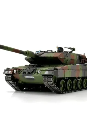 Torro Pro-Edition RC Tank 1/16 Leopard 2A6 Nato IR + Rook in luxe houten krat Direct Verzonden