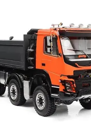 Premium RC4WD 1/14 8x8 Armageddon Hydraulic Dump Truck (FMX) (Orange and Grey)