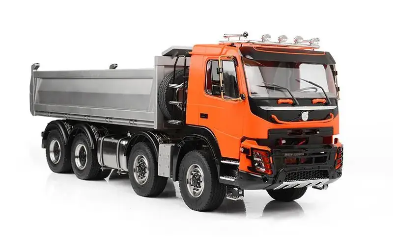 RC4WD 1/14 8x8 Armageddon Hydraulic Dump Truck (FMX) (Orange and Silver) Nieuw