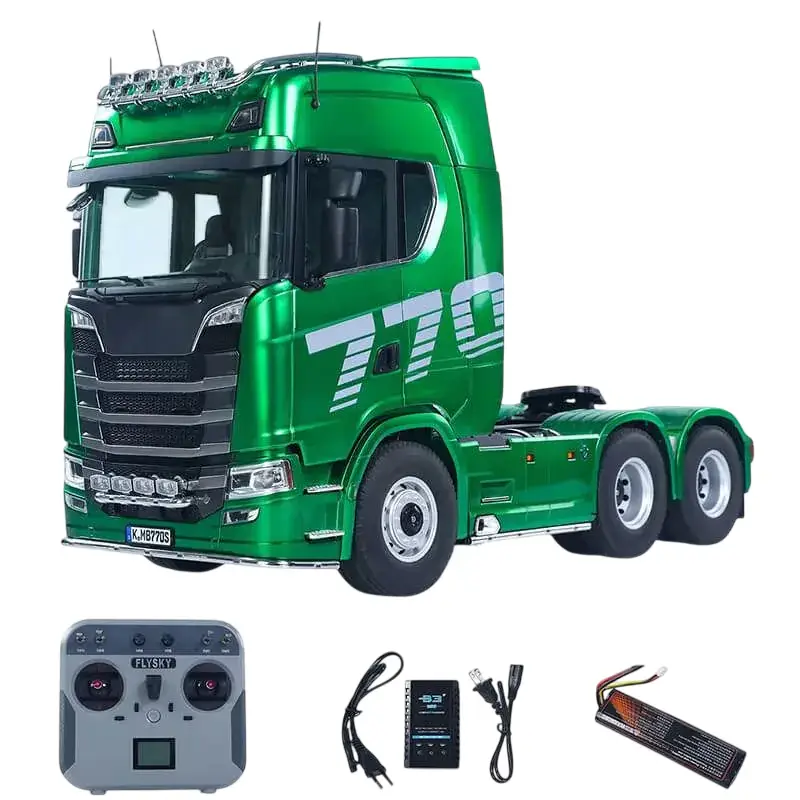 Huina 1/14 Scania K770S-100 6X6 RC Haulage Truck RTR - Groen Exclusieve Aanbieding