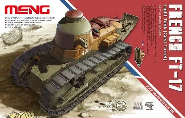Direct Beschikbaar Meng 1/35 French FT-17 Light Tank C.T.