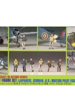 WWII Pilot Figure Set Japanese/German/US/British Figures -x72-8 Lage Prijs