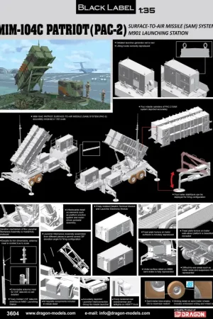 Goedkoop MIM-104C Patriot Surface-to-Air Missile (SAM) System (PAC-2) - "Black Label Series" -3604